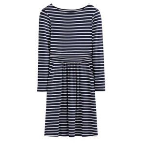 Boden Abigail Navy & Ivory Striped Long Sleeve Sift Viscose Jersey Dress NWT 8